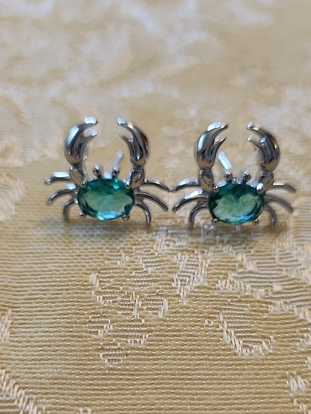 Glass Crab Post Earrings!